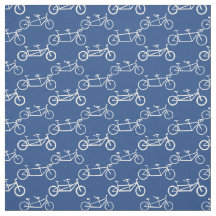 White Tandem bike op blauw