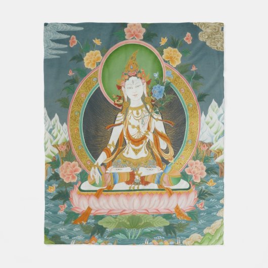 White Tara Fleece Blanket Deken (Voorkant)