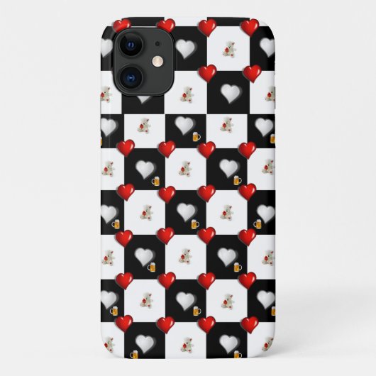 White Teddy Bear Iphone Case Beer (Achterkant)