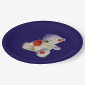 White Teddy Bear Papieren Bordje (Gekanteld)