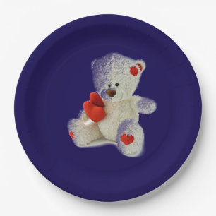 White Teddy Bear Papieren Bordje