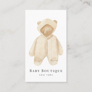 White Teddy Bear Romper Baby Boutique Social Media Visitekaartje