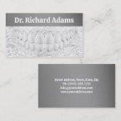 White Teeth Smile Dentiste Carte de visite (Devant / Derrière)