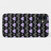 White Tennis Rackets Paars Hearts Love Athletic Case-Mate iPhone Case (Achterkant (horizontaal))