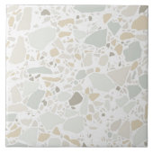 White Terrazzo Modern Simple Tile Tegeltje (Voorkant)