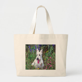 White Terrier Canvas tas
