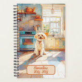 White Terrier Mix Dog Undated Appointment Book Planner (Voorkant)