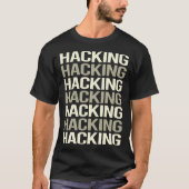White Text Hacking Hacker T-shirt (Voorkant)