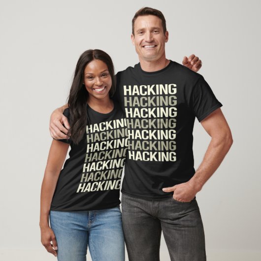White Text Hacking Hacker T-shirt (Unisex)