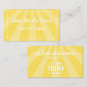 White Text Sunshine Sky Funky Visitekaartje (Voorkant / Achterkant)