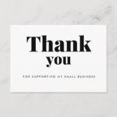 White Thank You Card Discount Code Logo Bedankkaart (Voorkant)
