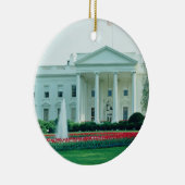 White The White House, Washington D.C., VS fl Keramisch Ornament (Rechts)