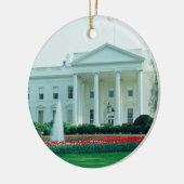 White The White House, Washington D.C., VS fl Keramisch Ornament (Links)