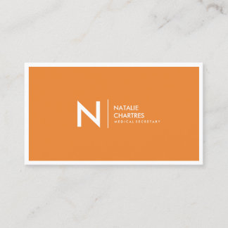 White Thin Framed Minimalist Monogram Oranje Visitekaartje
