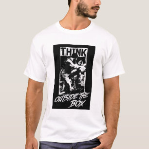 White Think Outside The Box Graphic T-shirt