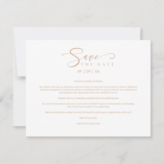 White Three Photos Collage Wedding Funny Script (Achterkant)