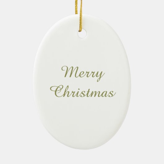 White Throing Sparrow Oval Kerstannament Keramisch Ornament (Achterkant)