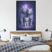 White Tiger Ascension – Celestial Lineage | ManJia Canvas Afdruk (Insitu (Slaapkamer))