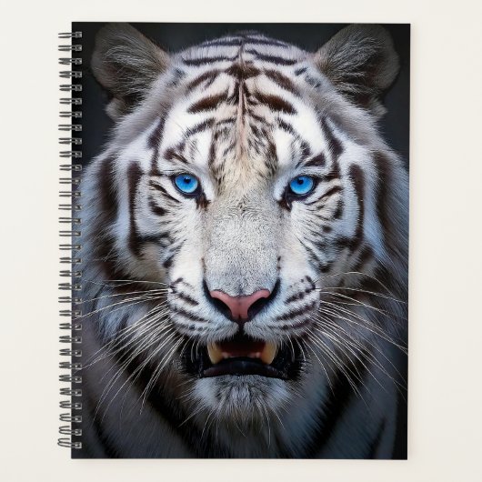 White Tiger Blue Eyes Planner (Voorkant)