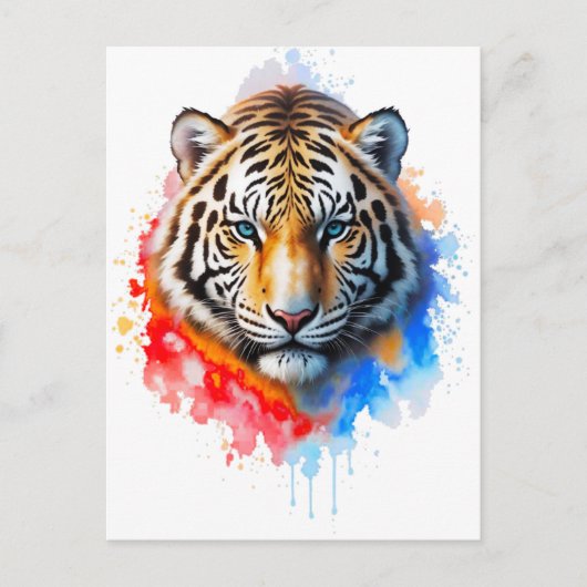 White Tiger Briefkaart (Voorkant)