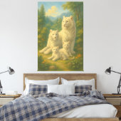 White Tiger • Dawn Forest Ancestral Family | ManJi Canvas Afdruk (Insitu (Slaapkamer))