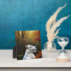 White Tiger die liefdevolle momenten, foto Plaque Fotoplaat
