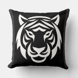 White Tiger Face Pillow Kussen