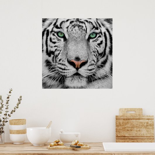 White Tiger Face Print (Keuken)