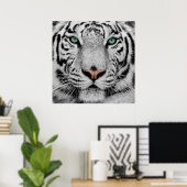 White Tiger Face Print (Thuiskantoor)