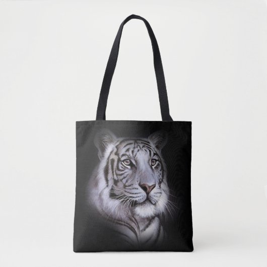 White Tiger Face Tote Bag (Voorkant)