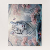 White Tiger Fantasy Kunst Legpuzzel (Verticaal)