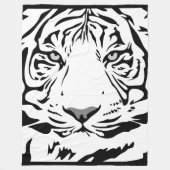 White Tiger Fleece Blanket (Voorkant)