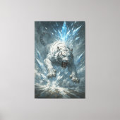White Tiger – Frost King Ice Burst Descent – ManJi Canvas Afdruk (Voorkant)