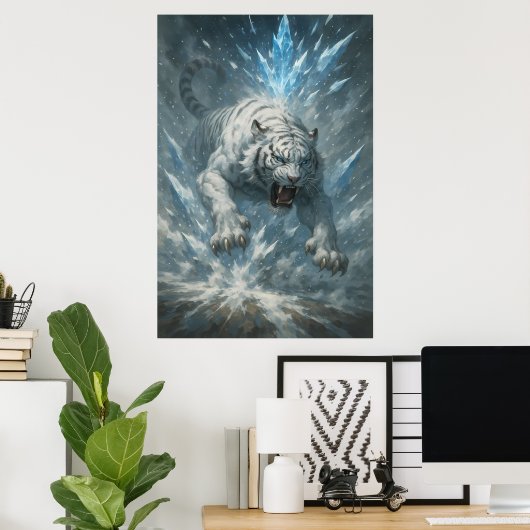 White Tiger – Frost King Ice Burst Descent – ManJi Poster (Thuiskantoor)