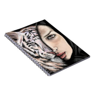 White Tiger Girl - Emotion Notitieboek - Schildere