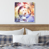 White Tiger Grunge Canvas Afdruk (Insitu (Slaapkamer))