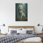 White Tiger – Guardian of Light – ManJiangHong Art Canvas Afdruk (Insitu (Slaapkamer))