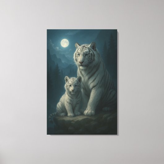 White Tiger – Guardian of Light – ManJiangHong Art Canvas Afdruk (Voorkant)