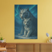 White Tiger – Guardian of Light – ManJiangHong Art Canvas Afdruk (Insitu (Woonkamer))