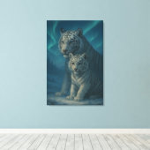 White Tiger – Guardian of Light – ManJiangHong Art Canvas Afdruk (Insitu (Houten vloer))