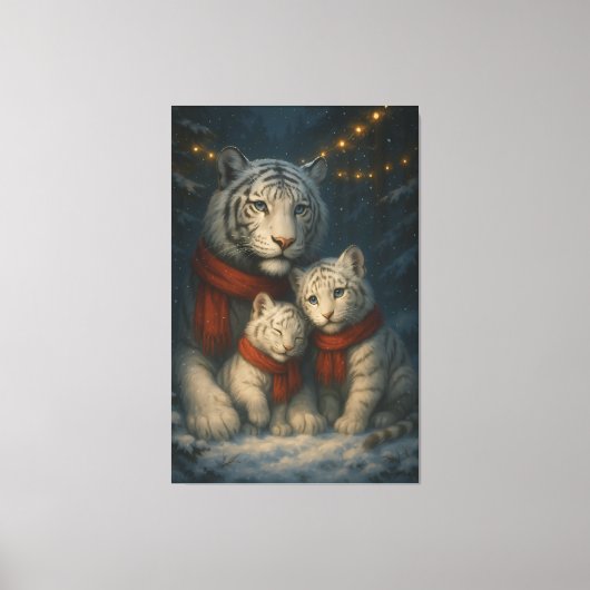 White Tiger – Guardian of Light – ManJiangHong Art Canvas Afdruk (Voorkant)