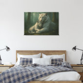 White Tiger – Guardian of Light – ManJiangHong Art Canvas Afdruk (Insitu (Slaapkamer))