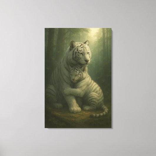 White Tiger – Guardian of Light – ManJiangHong Art Canvas Afdruk (Voorkant)
