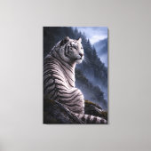 White Tiger in Motion – ManJiangHong Art Series Canvas Afdruk (Voorkant)