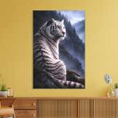 White Tiger in Motion – ManJiangHong Art Series Canvas Afdruk (Insitu (Woonkamer))