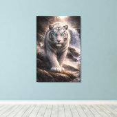 White Tiger in Motion – ManJiangHong Art Series Canvas Afdruk (Insitu (Houten vloer))