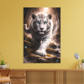 White Tiger in Motion – ManJiangHong Art Series Canvas Afdruk (Insitu (Woonkamer))