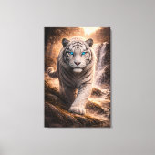 White Tiger in Motion – ManJiangHong Art Series Canvas Afdruk (Voorkant)