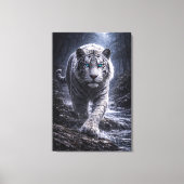 White Tiger in Motion – ManJiangHong Art Series Canvas Afdruk (Voorkant)