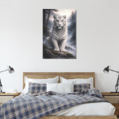 White Tiger in Motion – ManJiangHong Art Series Canvas Afdruk (Insitu (Slaapkamer))